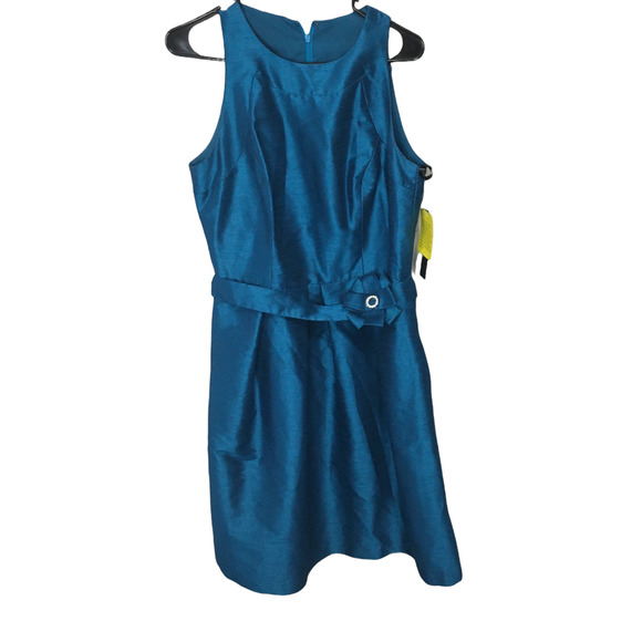 NWT Alfred Sung Women's Mosaic Dupioni Dress Size 10 Blue, Cocktail, Formal, - Picture 7 of 16